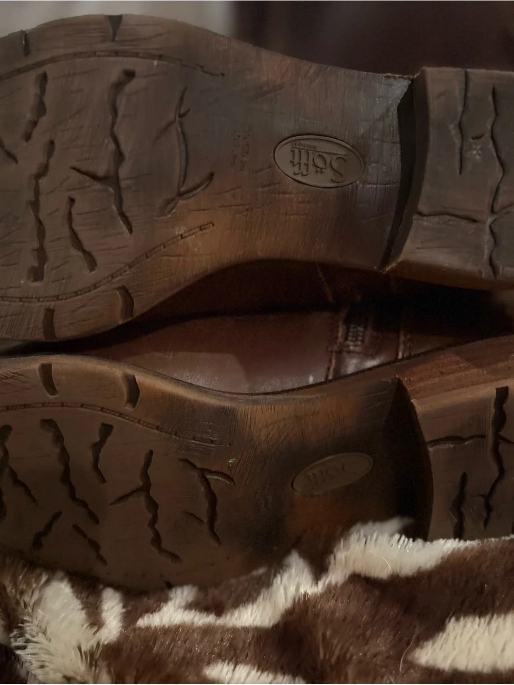 Classic Brown Tall Leather Riding Boots